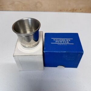 Vintage Salisbury Pewter Cup Silver Carolina Handcrafted Fine Pewter Made in USA